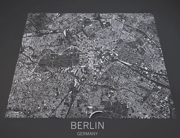 Berlin streets and buildings map