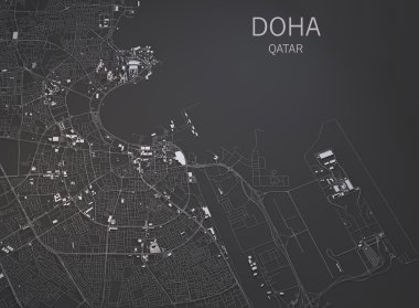 Doha Haritası uydu görüntüsü