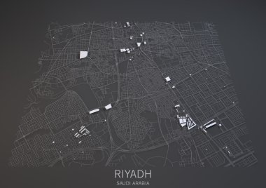 Riyad Haritası uydu görüntüsü