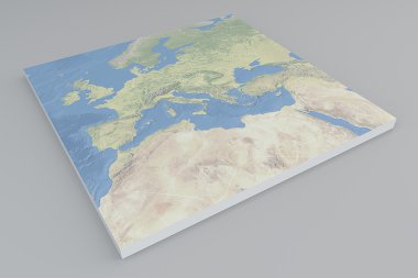 Kuzey Afrika Haritası uydu görüntüsü