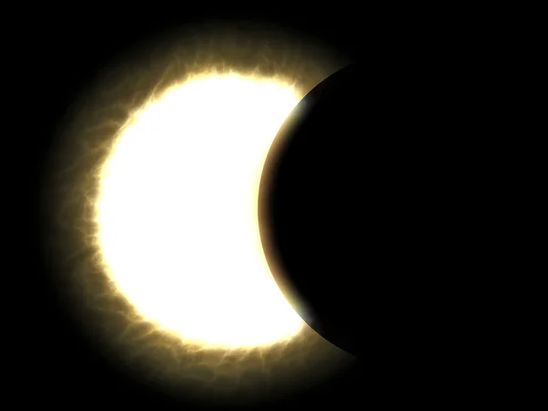 Solen eclipse i mörk himmel — Stockfoto