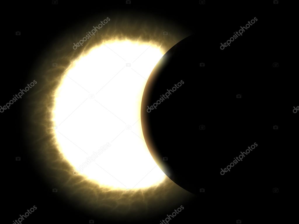 sun eclipse in dark sky