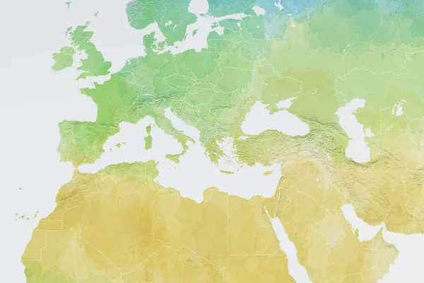 Europe watercolor map — Zdjęcie stockowe