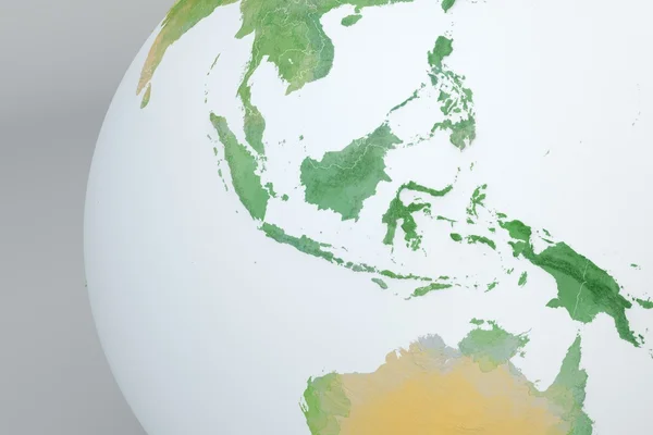 平面的印度尼西亚地图 — 图库照片