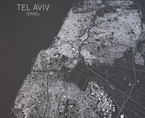 La carte de Tel Aviv, Israël — Photo