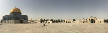 Panoramic view of Temple Mount, Dome of the Rock clipart
