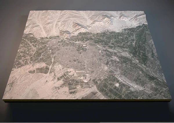 Satélite vista de Jalalabad mapa — Foto de Stock