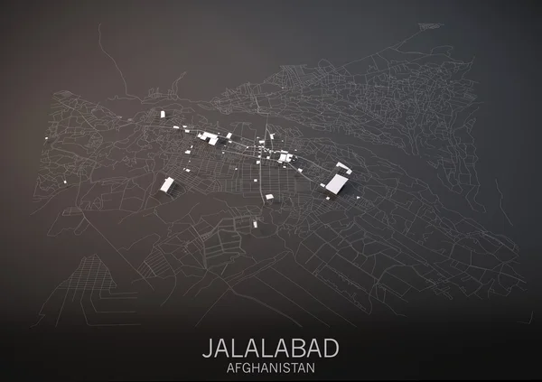 アフガニスタンのジャララバードの地図 — ストック写真