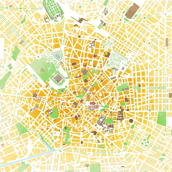 Mapa de Milán, Italia — Foto de Stock