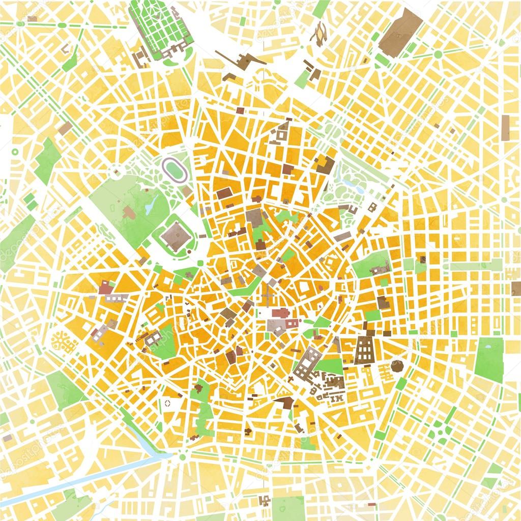 Map of Milan, Italy