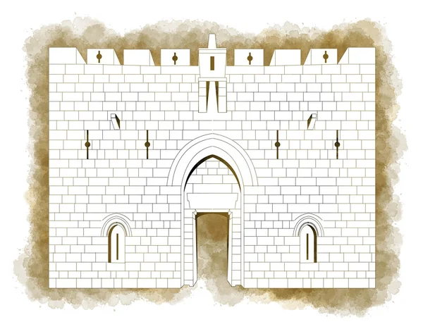 Сионские ворота старого города Иерусалима — стоковое фото
