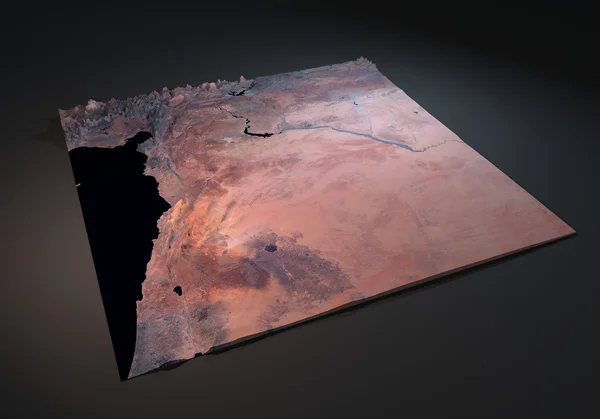 Karte der Arabischen Republik Syrien — Stockfoto
