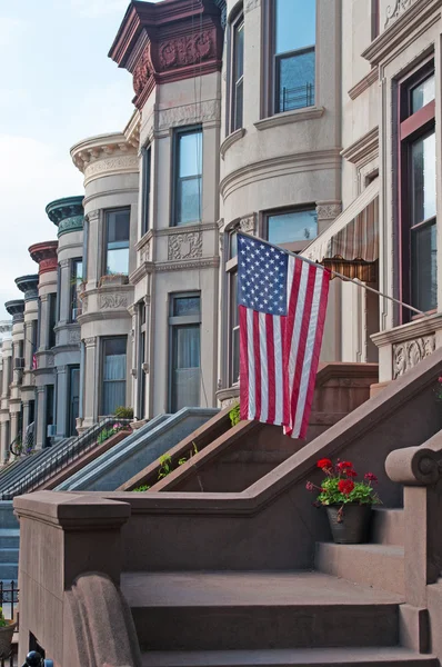 Brownstone row houses, New York