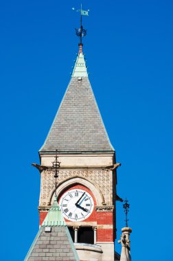 New York City: Jefferson Market Şubesi görünümü, Jefferson Market Adliyesi olarak bilinen, amerika 425 Avenue bulunan bina ve Konut New York Halk Kütüphanesi