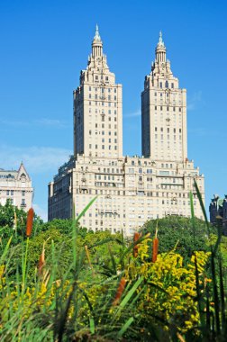 New York şehir: kulakları buğday ve çiçek Central Park Manzaralı San Remo (145 Central Park West), bir lüks, Manhattan'ın 27 katlı, Kooperatif daire bina 1930 yılında açıldı.
