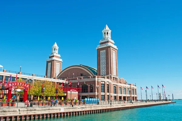 Chicago: view of the Navy Pier Headhouse and Auditorium, designed by architect Charles Summer Frost and constructed in 1916 on the Chicago shoreline of Lake Michigan