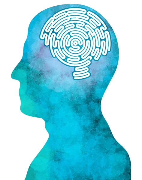 Brain-shaped maze, side view — Stock Photo, Image