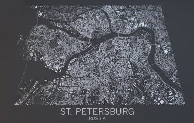 St Petersburg Haritası uydu görüntüsü