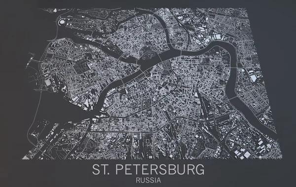 St Petersburg Haritası uydu görüntüsü
