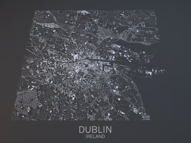 Dublin Haritası uydu görüntüsü