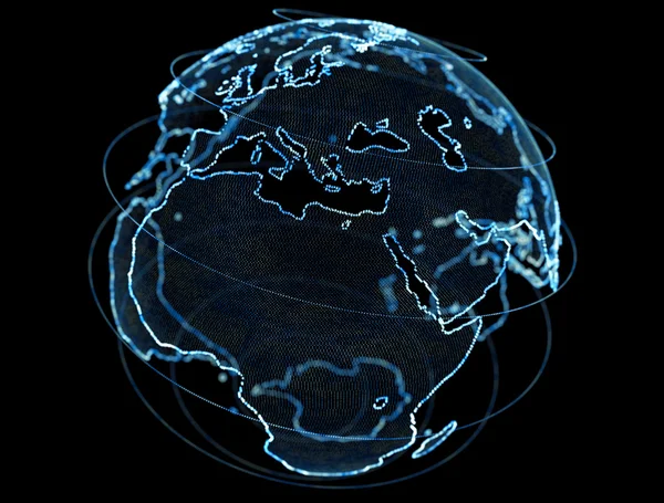 Карта Земли, глобус — стоковое фото