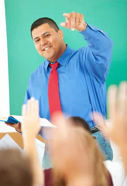 Colegial: Teacher Calling On Student — Fotografia de Stock