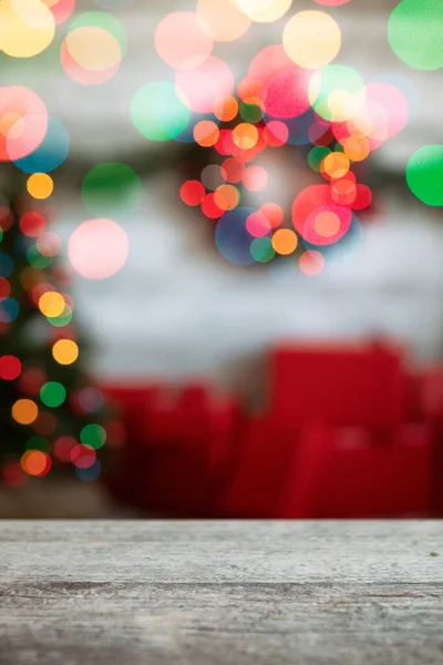 Renkli Işıklandırmalı Seriler Noel Için Çokça Kopyalanma Alanı — Stok fotoğraf