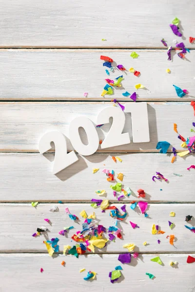 Série Extensa Celebrando Ano Novo Com Cores Brilhantes Confetes — Fotografia de Stock