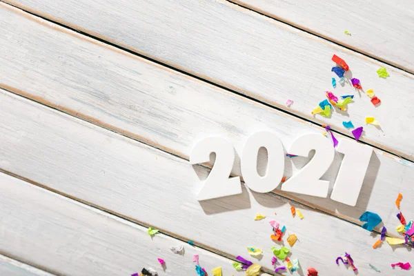 Série Extensa Celebrando Ano Novo Com Cores Brilhantes Confetes — Fotografia de Stock