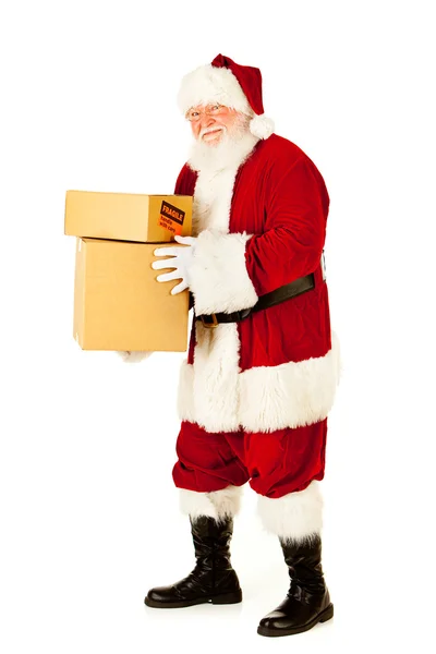 Santa: Ready To Ship Christmas Gifts — Stock Photo, Image