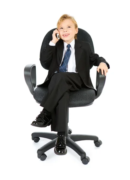 Profissão: Young Businessman On Cell Phone — Fotografia de Stock