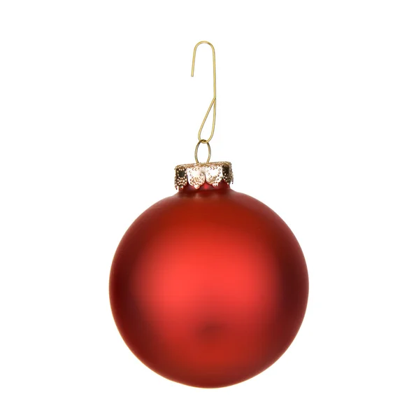 Weihnachten: vereinzelter roter Weihnachtsschmuck — Stockfoto