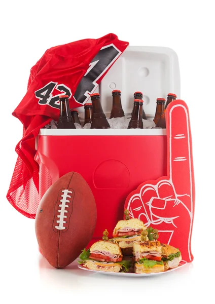 Football: Jersey And Other Football Items Ready For Game Time — Stock Photo, Image