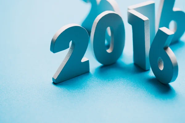 Nye: 2016 Schnittpunkt auf blauem Hintergrund — Stockfoto