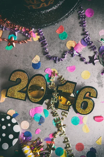 Felice anno nuovo specchio palla 2016 Grunge e graffiato Backgroun — Foto Stock