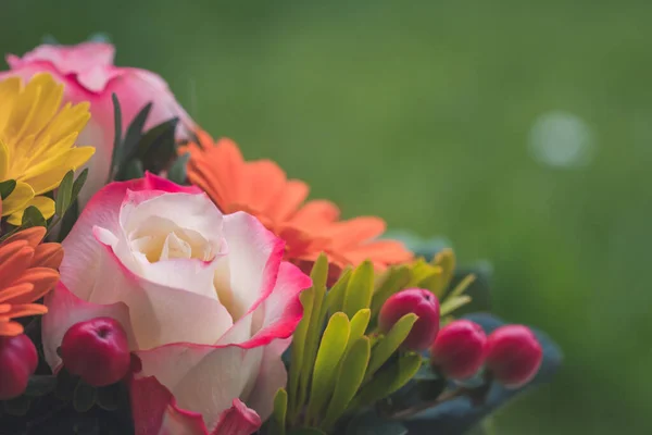 Close Tender Pink Rose Floral Bouquet — Foto Stock