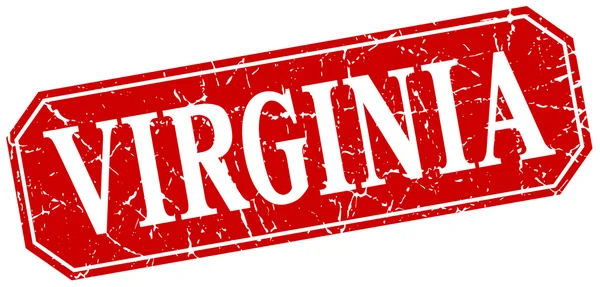 Virginia Kızıl Meydan grunge retro tarzı işareti — Stok Vektör