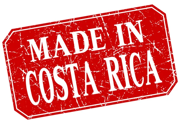 Feito em Costa Rica selo grunge quadrado vermelho —  Vetores de Stock