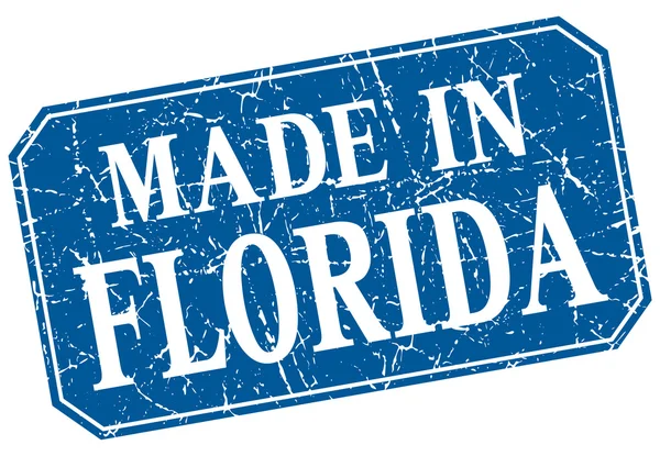 W Florida niebieski nieczysty kwadratowych stempel — Wektor stockowy