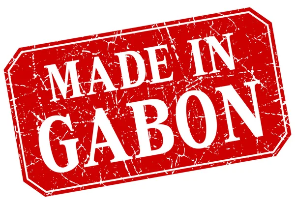 Tampon grunge carré rouge du Gabon — Image vectorielle