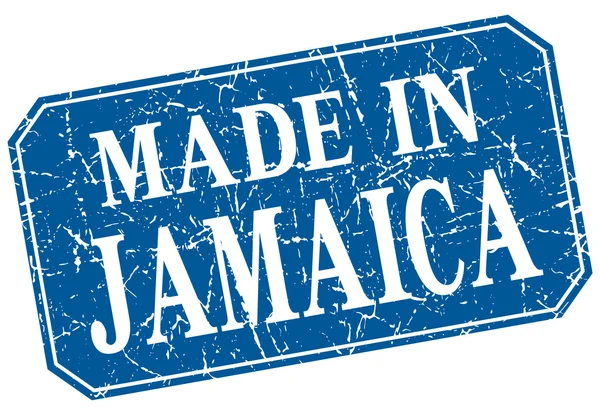 Jamaika mavi kare grunge damgalamak içinde yapılan — Stok Vektör