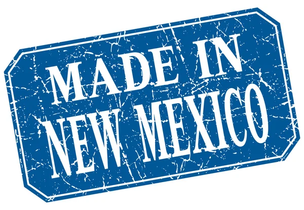 Gjorde i New Mexico fyrkantig blå grunge stämpel — Stock vektor