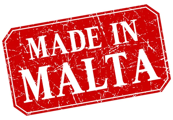 Malta Kızıl Meydan grunge damgalamak içinde yapılan — Stok Vektör