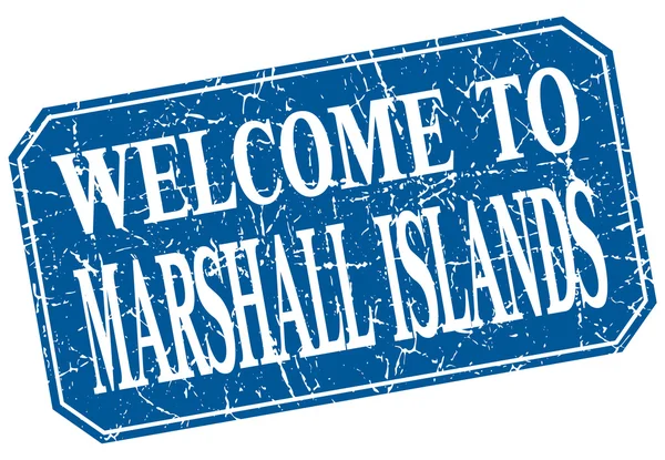 Добро пожаловать на марку Маршалловых Островов — стоковый вектор