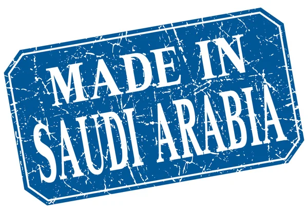 W Arabii Saudyjskiej niebieski nieczysty kwadratowych stempel — Wektor stockowy