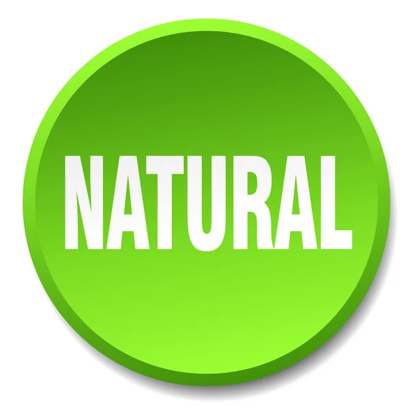 Verde naturale rotondo piatto isolato pulsante — Vettoriale Stock