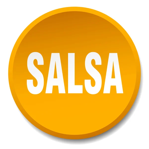 Salsa orange rond plat isolé bouton poussoir — Image vectorielle