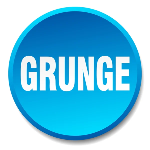 Grunge blauwe ronde platte geïsoleerde drukknop — Stockvector