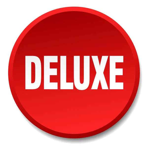 Deluxe redonda vermelha plana botão isolado — Vetor de Stock