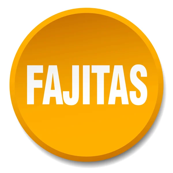 Fajitas оранжевый круглая плоская изолированная кнопка — стоковый вектор